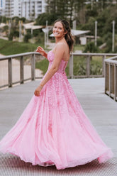 Strapless Lace Formal Dress Long Mermaid with Appliques